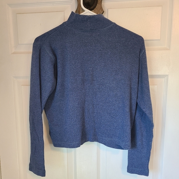 (587) Carole Little Sports Petites Woman's Long Sleeve Turtleneck, Size: S Blue - Picture 14 of 14